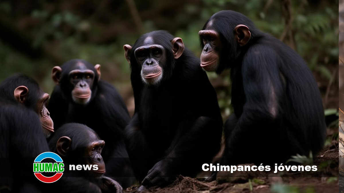 chimpancés jóvenes
